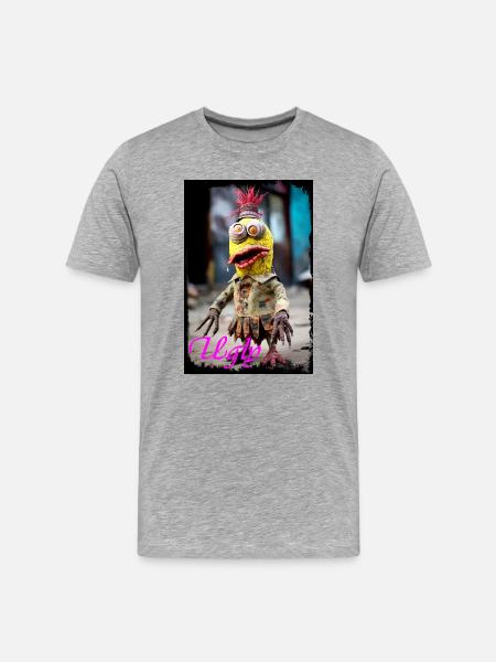 Expressive Trash Character Doll Illustration - Men's Premium Organic T-Shirt - heather grey