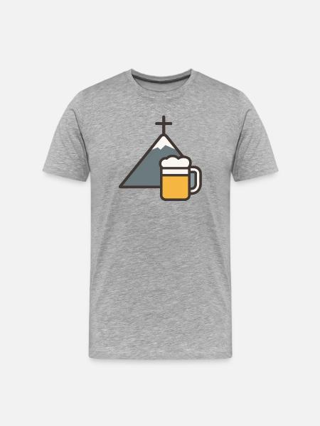 Bergkreuz Beer Summit - Men's Premium Organic T-Shirt - heather grey