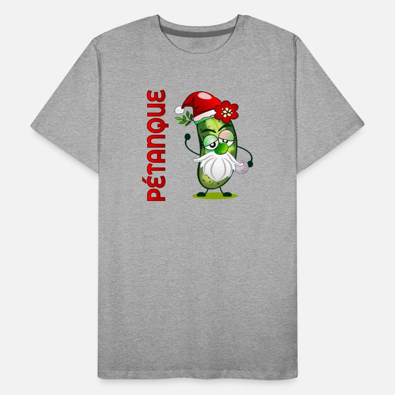 Noël pétanque Boule Cornichons T-shirt bio Premium Homme