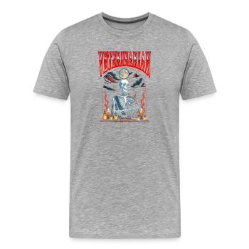 Veterinär Tierarzt Tierarzt Halloween - Männer Premium Bio T-Shirt - Grau meliert - Vorne - Damien (186cm)