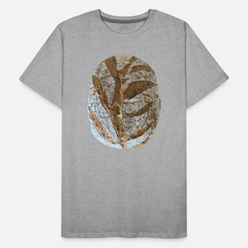 Rustic Sourdough Bread Illustration Men's Premium Organic T-Shirt