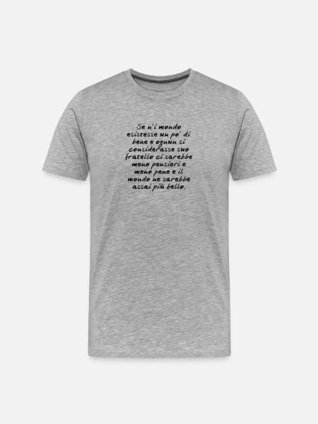 Gedicht Pacciani 2 - Männer Premium Bio T-Shirt - Grau meliert