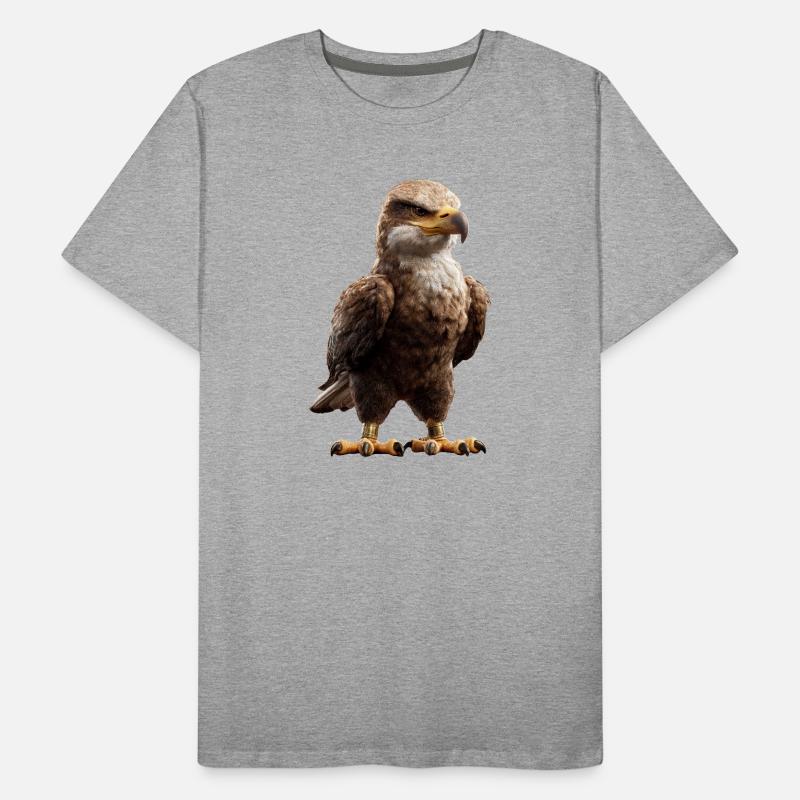 Aigle Pygargue à tête blanche Aigle royal Pygargue à queue blanche T-shirt bio Premium Homme