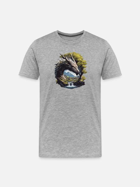 Dragon Dragon - Men's Premium Organic T-Shirt - heather grey