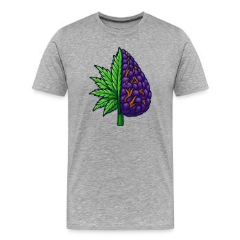 The Half Bud - Männer Premium Bio T-Shirt - Grau meliert - Vorne - Damien (186cm)