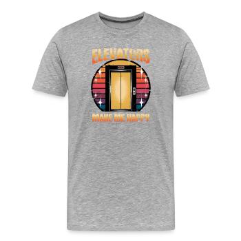 Elevator toddler & kids - Men's Premium Organic T-Shirt - heather grey - Front - Damien (186cm)