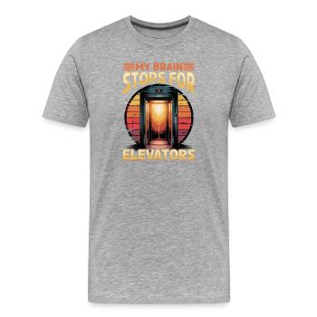 Elevator toddler & kids - Men's Premium Organic T-Shirt - heather grey - Front - Damien (186cm)