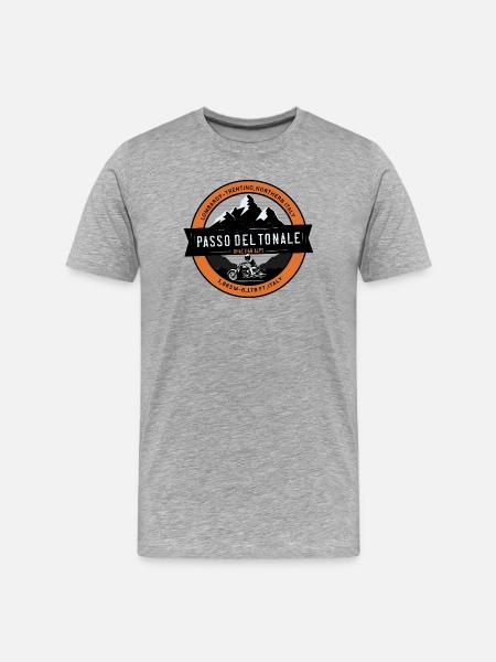 Passo del Tonale , Italian Alps, Italy - Men's Premium Organic T-Shirt - heather grey