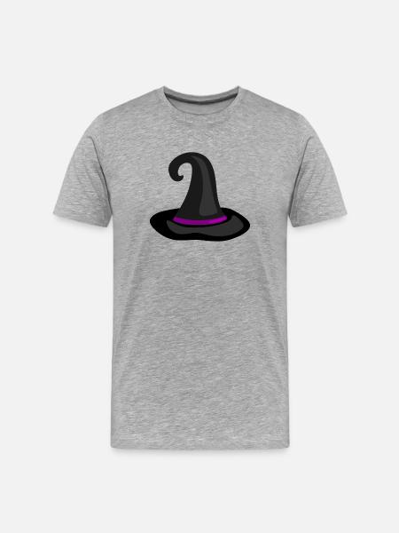 Magical Witch Hat Illustration - Men's Premium Organic T-Shirt - heather grey