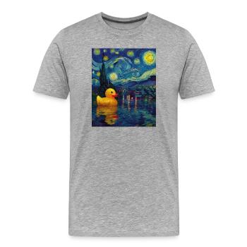 Rubber duck - Men's Premium Organic T-Shirt - heather grey - Front - Damien (186cm)