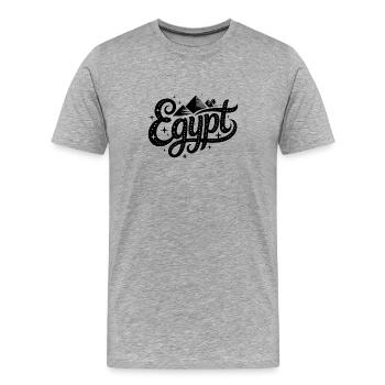 Ägypten - Souvenir-Design - Männer Premium Bio T-Shirt - Grau meliert - Vorne - Damien (186cm)