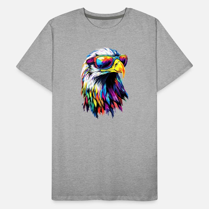 Aigle Pygargue à tête blanche Aigle royal Pygargue à queue blanche T-shirt bio Premium Homme
