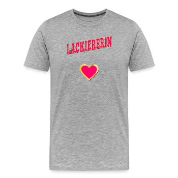 Compagnon peintre - T-shirt bio Premium Homme - gris chiné - Devant - Damien (186cm)