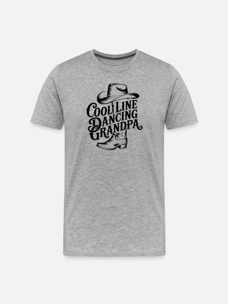 Linedance Opa cooler Line Dance Opa - Männer Premium Bio T-Shirt - Grau meliert