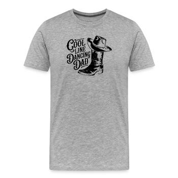 Line Dance Dad Cooler Line Dance Dad - Men's Premium Organic T-Shirt - heather grey - Front - Damien (186cm)