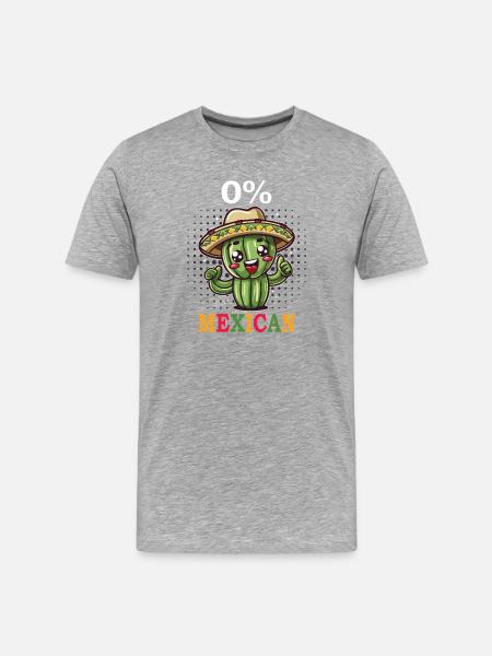 0% Mexican Cinco De Mayo Fiesta - Men's Premium Organic T-Shirt - heather grey