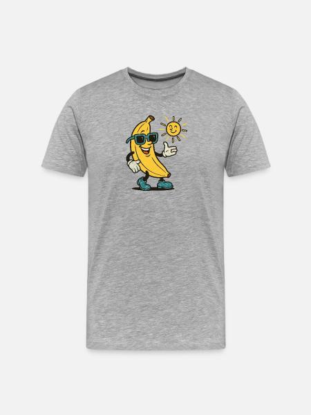 BANANA Walker - Men's Premium Organic T-Shirt - heather grey