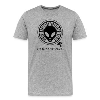 Uralter außerirdischer Kornkreis - Männer Premium Bio T-Shirt - Grau meliert - Vorne - Damien (186cm)