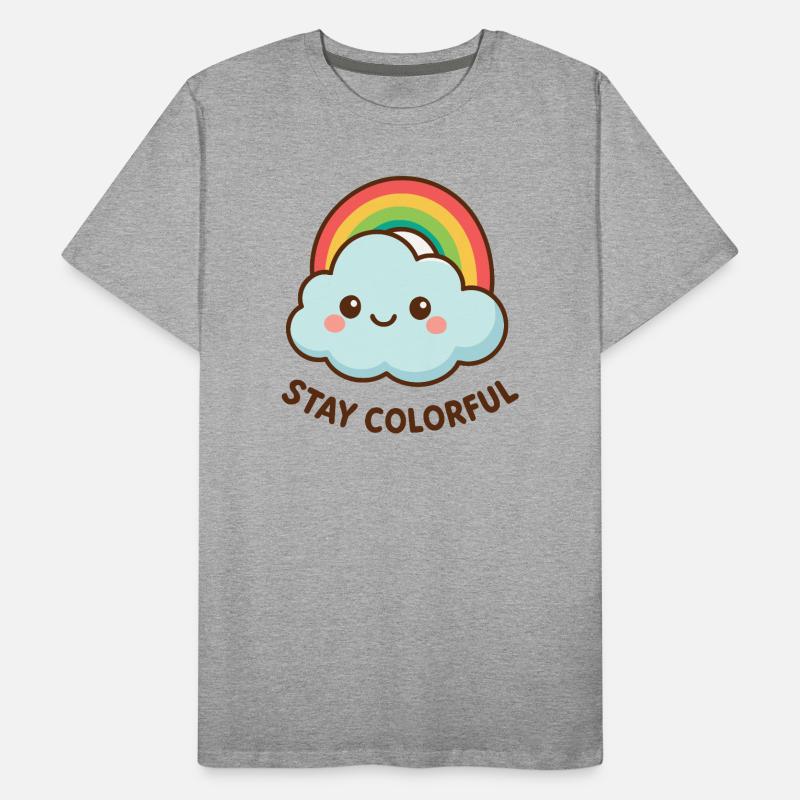 Cute cloud rainbow graphic Men's Premium Organic T-Shirt