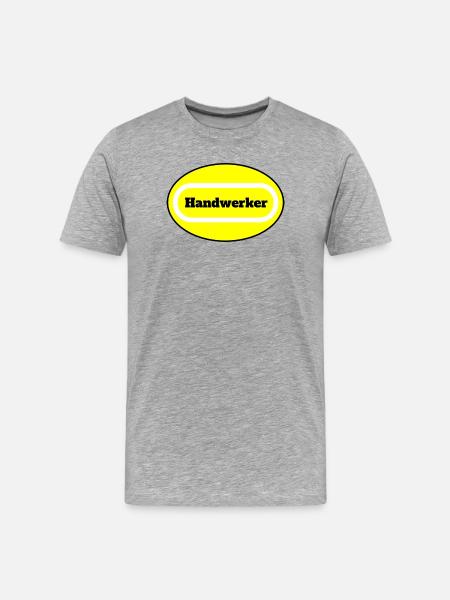 Handwerker Motiv mit Farbeffekt - Männer Premium Bio T-Shirt - Grau meliert