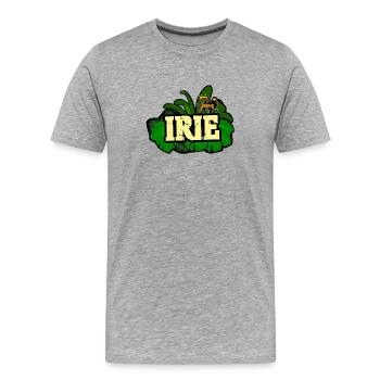 Reggae Irie - Men's Premium Organic T-Shirt - heather grey - Front - Damien (186cm)