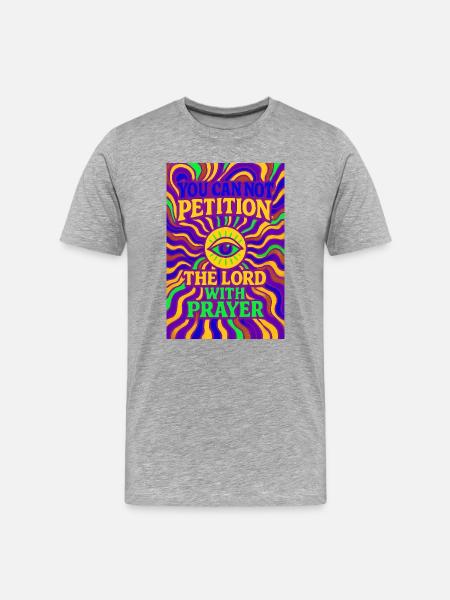 Prayer 3 - Männer Premium Bio T-Shirt - Grau meliert