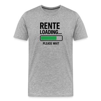 Rente Loading please wait - Männer Premium Bio T-Shirt - Grau meliert - Vorne - Damien (186cm)