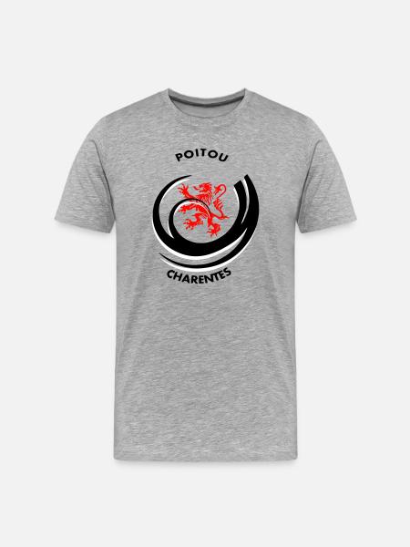 Emblem Poitou Charentes - Men's Premium Organic T-Shirt - heather grey