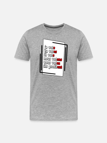 Humorous Electoral Commitment Poster - Men's Premium Organic T-Shirt - heather grey