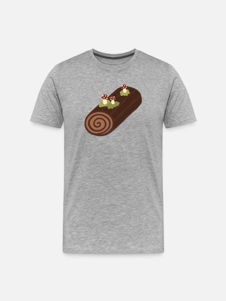 Bûche De Noël - Men's Premium Organic T-Shirt - heather grey