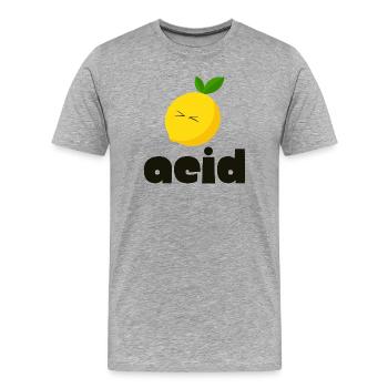 ACIDE - T-shirt bio Premium Homme - gris chiné - Devant - Damien (186cm)