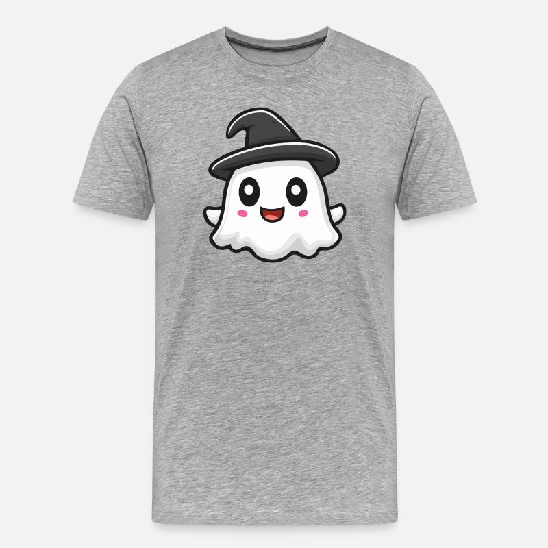 Geist Niedlich - Männer Premium Bio T-Shirt - Grau meliert