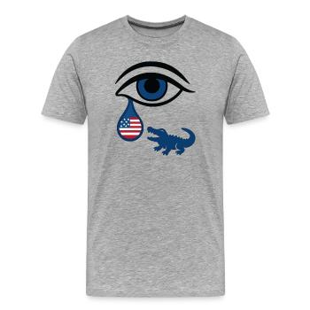 Florida Tear - Men's Premium Organic T-Shirt - heather grey - Front - Damien (186cm)