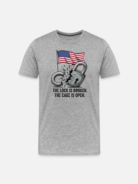 The cage is open - Men's Premium Organic T-Shirt - heather grey
