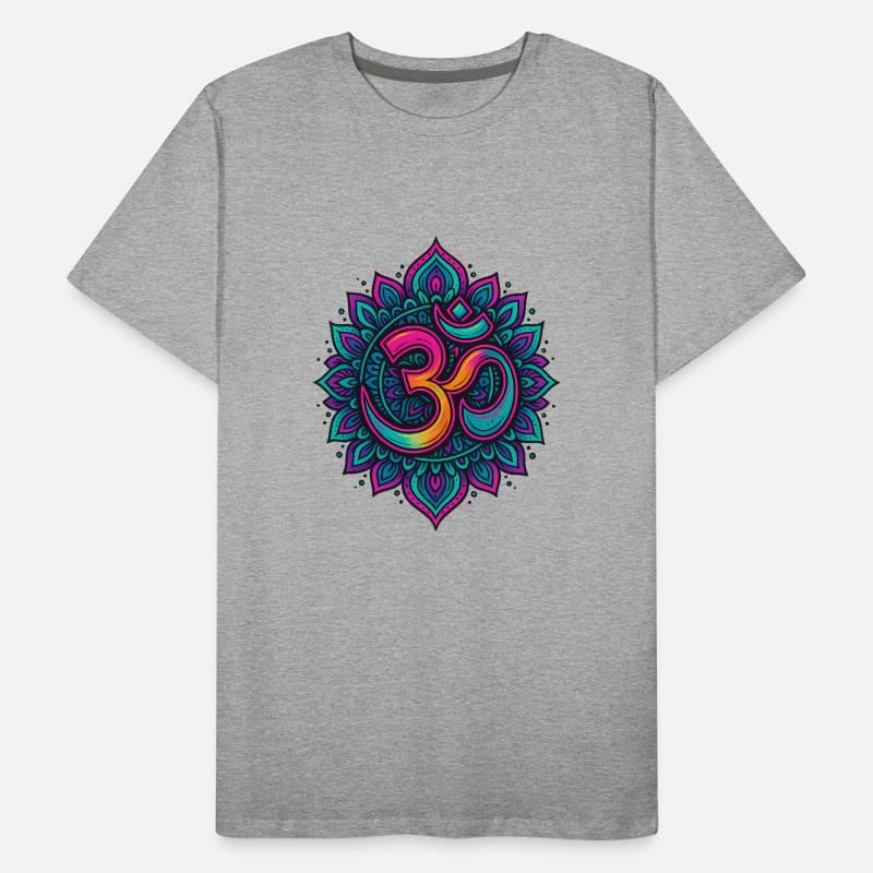 Psychedelic Om Goa Mandala Men's Premium Organic T-Shirt