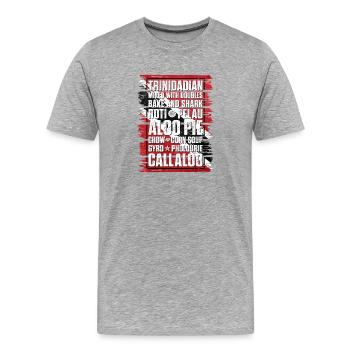 Trinité-et-Tobago - T-shirt bio Premium Homme - gris chiné - Devant - Damien (186cm)