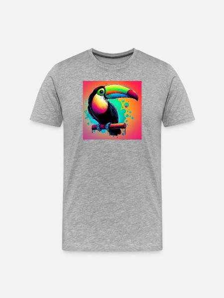 toucan - Men's Premium Organic T-Shirt - heather grey