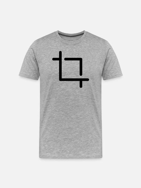 crop icon - Men's Premium Organic T-Shirt - heather grey