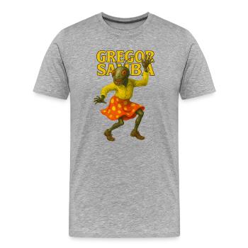 Gregor Samba | Franz Kafkas Gregor Samsa - T-shirt bio Premium Homme - gris chiné - Devant - Damien (186cm)