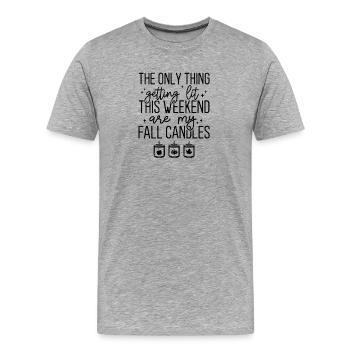 The Autumn Lantern with Mood of Madness - Men's Premium Organic T-Shirt - heather grey - Front - Damien (186cm)