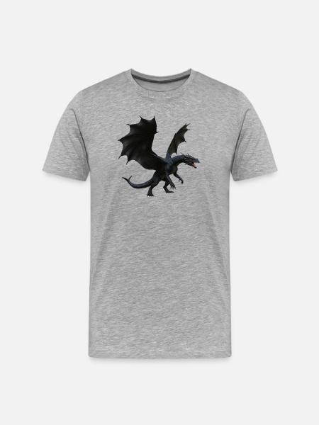 Kite Flight Fantasy Design - Men's Premium Organic T-Shirt - heather grey
