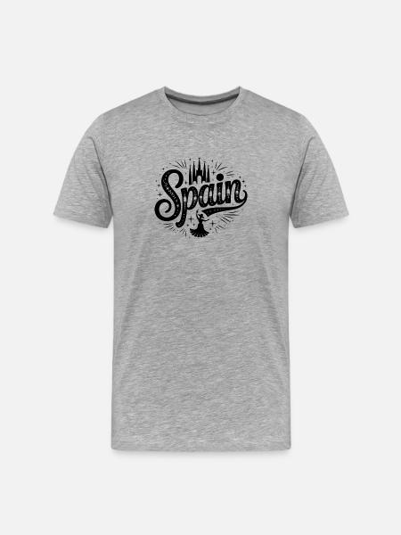 Espagne - Conception de souvenirs - T-shirt bio Premium Homme - gris chiné