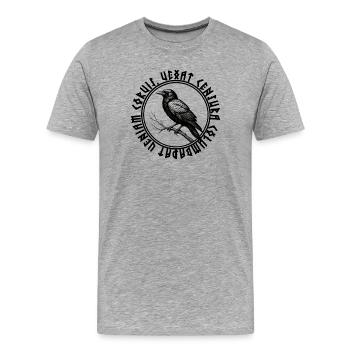 Mystic Raven - Men's Premium Organic T-Shirt - heather grey - Front - Damien (186cm)