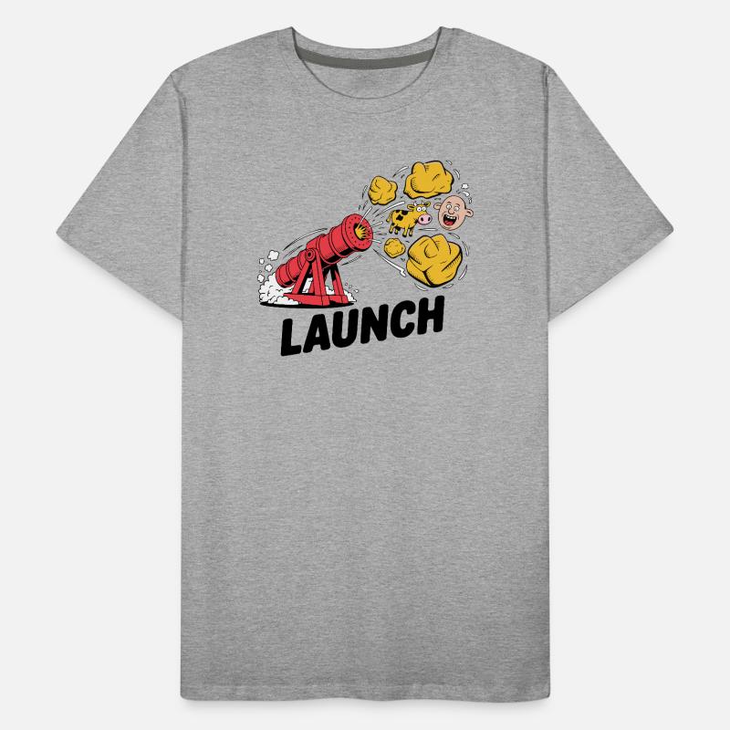 Comic Dinosaurier Kanone Explosion Design Männer Premium Bio T-Shirt