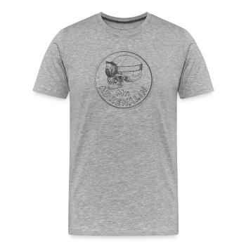 Extremsport Mr. Adrenalin - Männer Premium Bio T-Shirt - Grau meliert - Vorne - Damien (186cm)