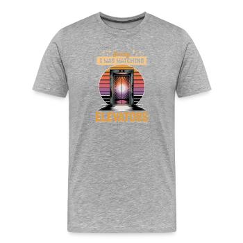 Elevator toddler & kids - Men's Premium Organic T-Shirt - heather grey - Front - Damien (186cm)