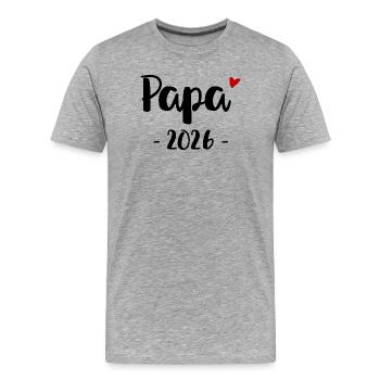 Dad 2026 design for all expectant fathers - Men's Premium Organic T-Shirt - heather grey - Front - Damien (186cm)