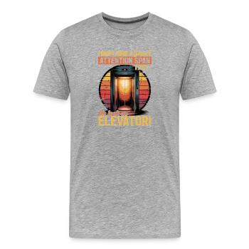 Elevator toddler & kids - Men's Premium Organic T-Shirt - heather grey - Front - Damien (186cm)