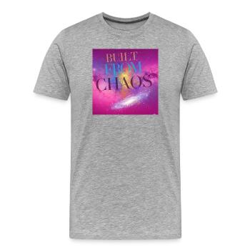 Kosmische Offenbarung mit Chaos-Motiv - Männer Premium Bio T-Shirt - Grau meliert - Vorne - Damien (186cm)