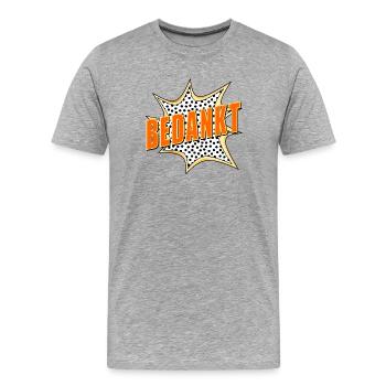 Vielen Dank - Männer Premium Bio T-Shirt - Grau meliert - Vorne - Damien (186cm)